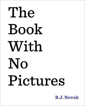 Black text The Book With No Pictures on a white background