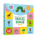 Colorful box for The Very Hungry Caterpillar's Travel Bingo Game, with art from Eric Carle