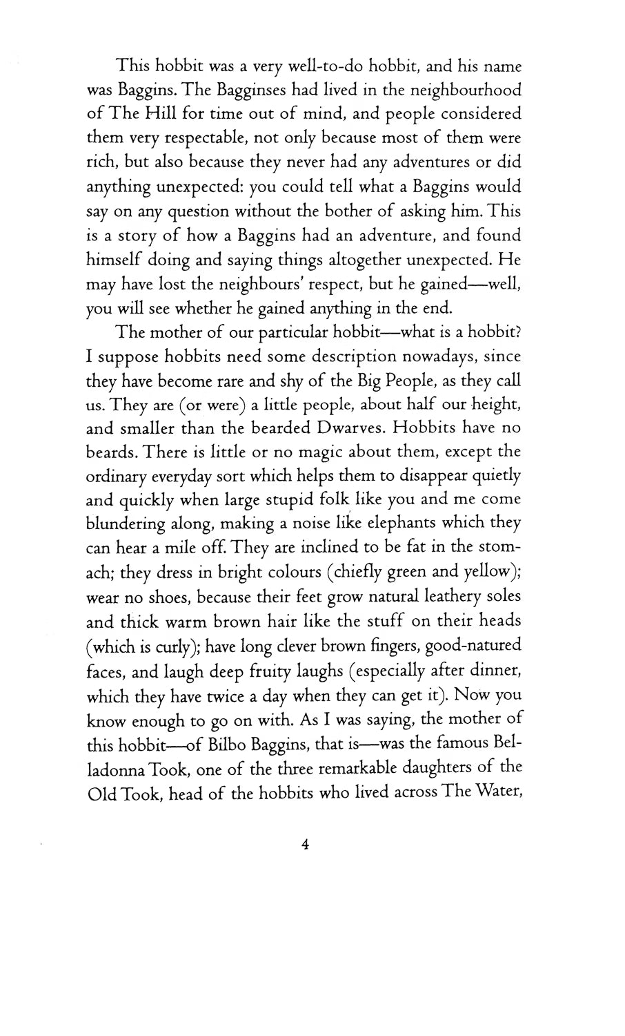 A scanned book page with black serif text on an off-white page, discussing Haggins and the Water Tree, with page number 4 at the bottom.