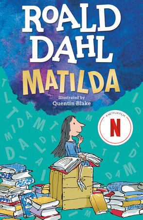 Book cover of 'Matilda' by Roald Dahl with a colorful design and character illustration.