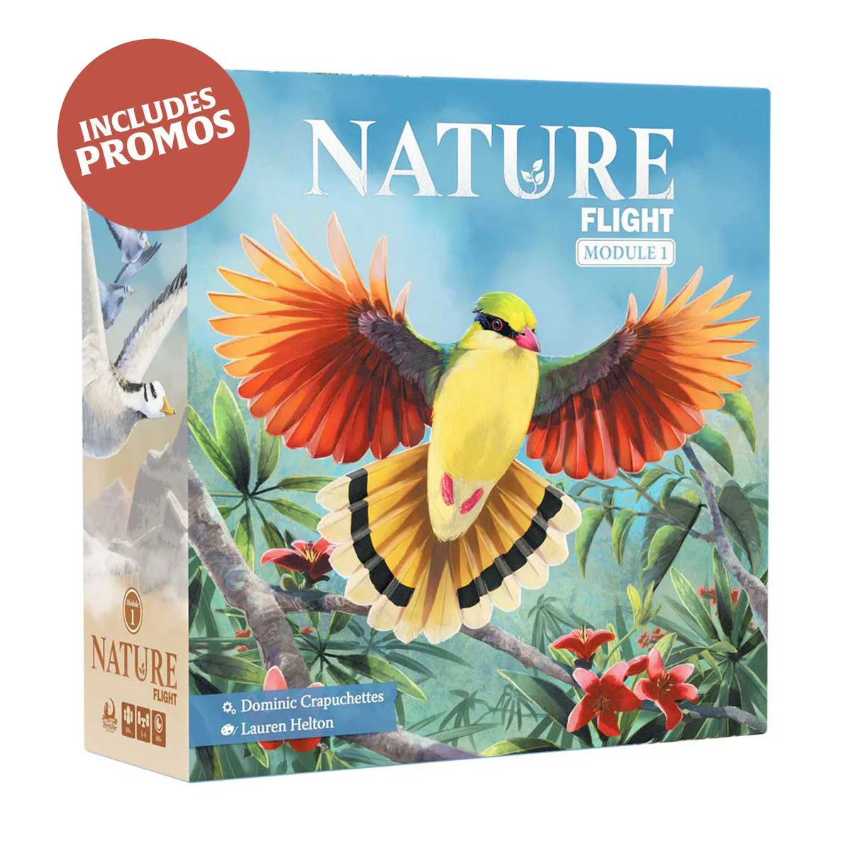 Nature Flight module 1 game box with colorful birds and foliage
