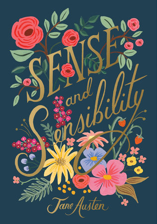 Whimsical cover art for classic novel Sense and Sensibility