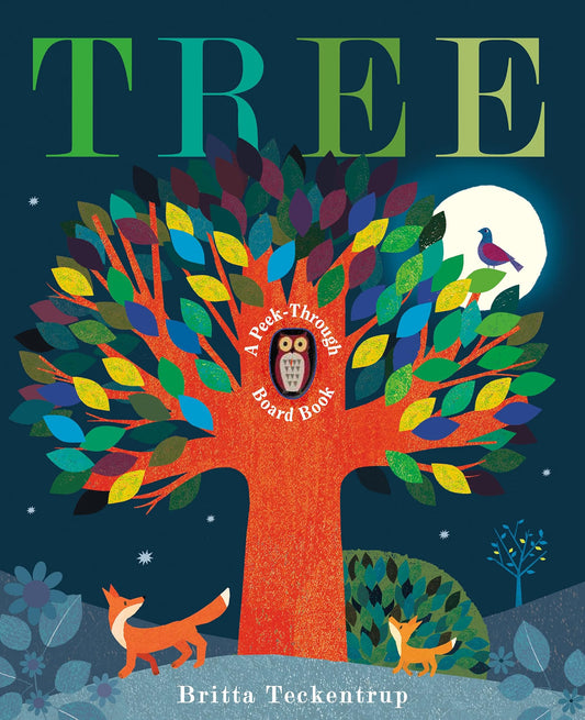 Colorful book cover of 'TREE' with a tree, owl, and fox illustration.