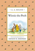 Book cover of 'Winnie-the-Pooh' with illustrations of characters on a beige background.